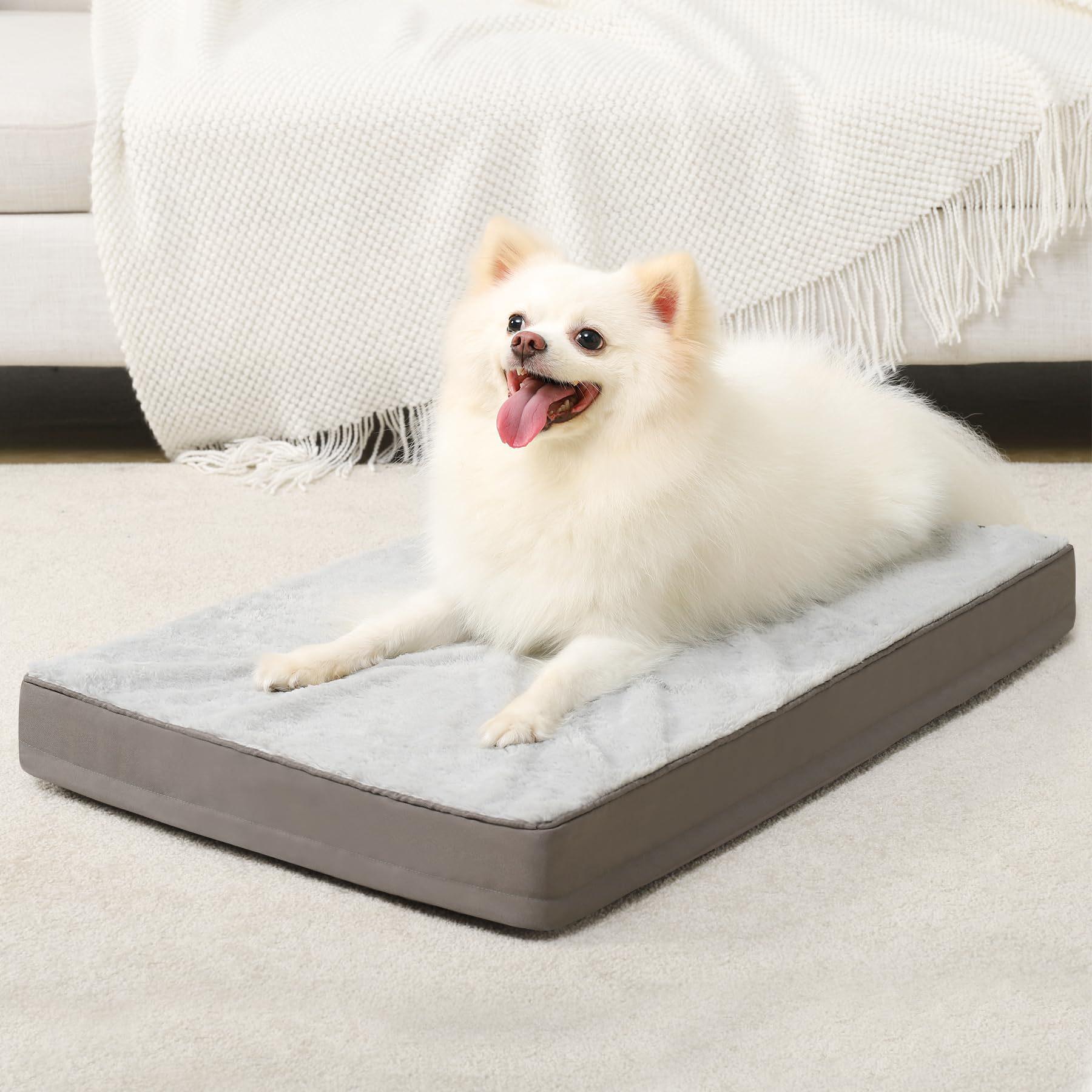 

All-Season Bite-Resistant Pet Mat: Washable Non-Slip Dog & Cat Cushion (23 inches) 60x45x7cm (within 20 pounds) светло-серый