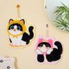 Cartoon Coral Velvet Hand Towel For Kitchen Kawaii Cat Hand Wipe Cleaning Cloth Bathroom Hanging Towel Absorbent Clean Rag