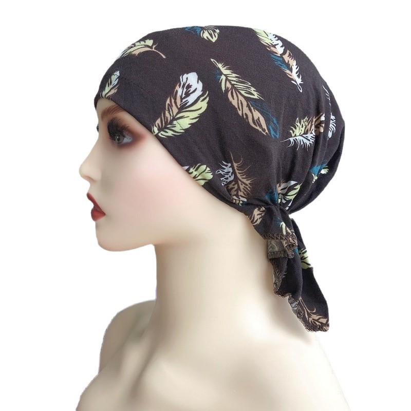 

Стильная женская хлопковая шапка баотоу: Эластичный, дышащий, легкий головной платок для всесезонного использования. One Size