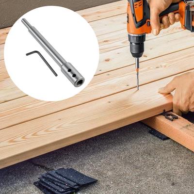 Drill Bit Extension Rod Reusable Woodworking Milling Cutter Bit Extension Chuck Router Bits for Start Deep Hole Turning