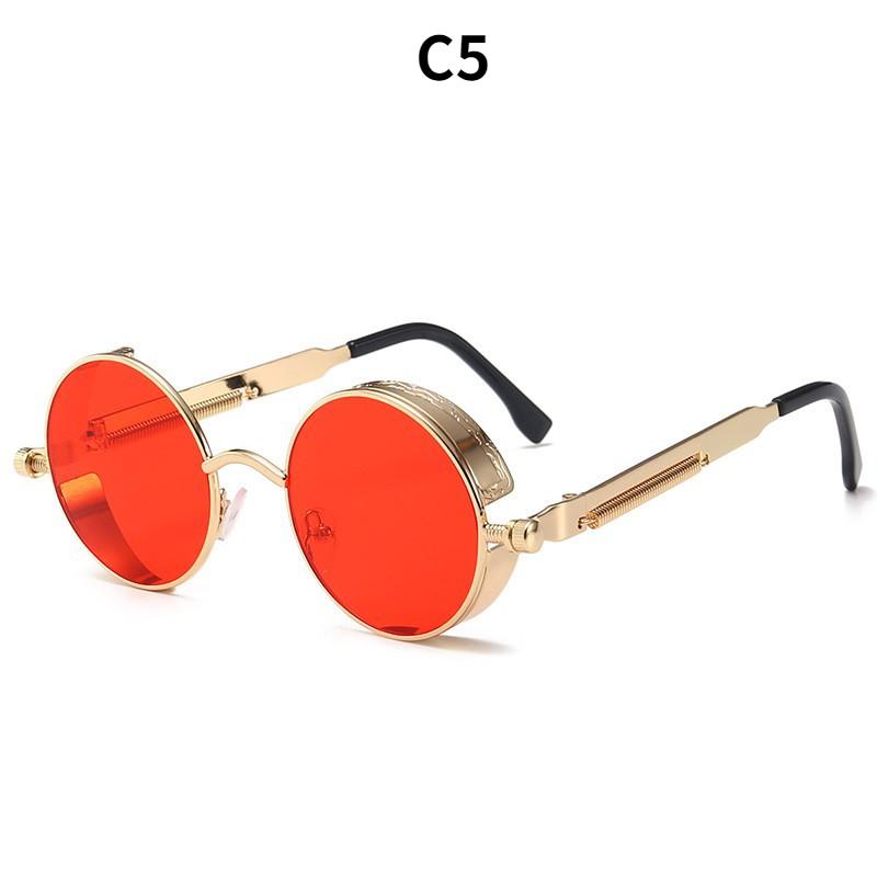 

Женские солнцезащитные очки, Винтажные панк-солнцезащитные очки, Мужские и женские металлические солнцезащитные очки