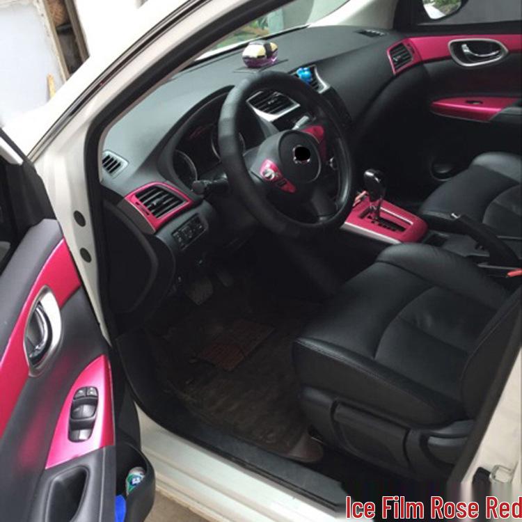 16-21 Sylphy Wnętrze Włókno Węglowe Odporne na Zarysowania Naklejki na Zmianę Biegów