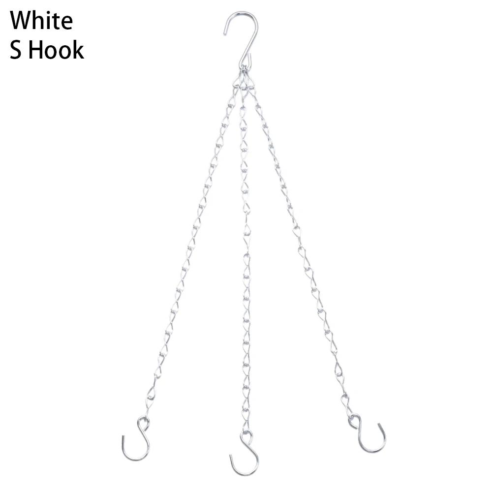 Hanging Basket Chain Flower Pot Hanging Chain Replacement Plant Hangers Flower Pot Bird Feeders Hanging Basket Chain Hang Hooks