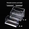 Transparent Acrylic Business Card Holder - Single Compartment Display Box for Office Cards