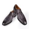 Fashion Dress Shoes For Mens Gray Black Pure Genuine Leather Oxford Shoe New Fashion Handmade Business Casual Office Daily Wear Durable