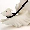 Halloween Ghost Walking Dog Statue Cute Ghost Dog Figurine Resin Ghost Sculpture Tabletop Ornament for Indoor Outdoor Decor