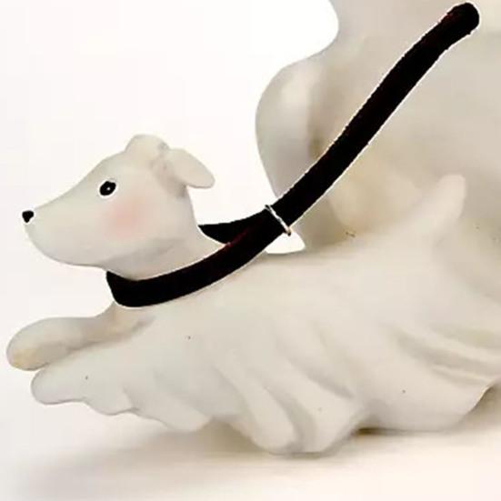 Halloween Ghost Walking Dog Statue Cute Ghost Dog Figurine Resin Ghost Sculpture Tabletop Ornament for Indoor Outdoor Decor