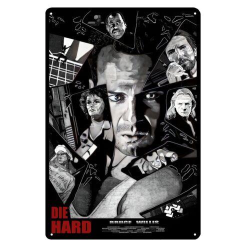 1wDie Hard Bruce Willis Movie Metal Poster Tin Sign 20x30cm Collectable Platealuminum 20x30cm（7.8x11.8inch）