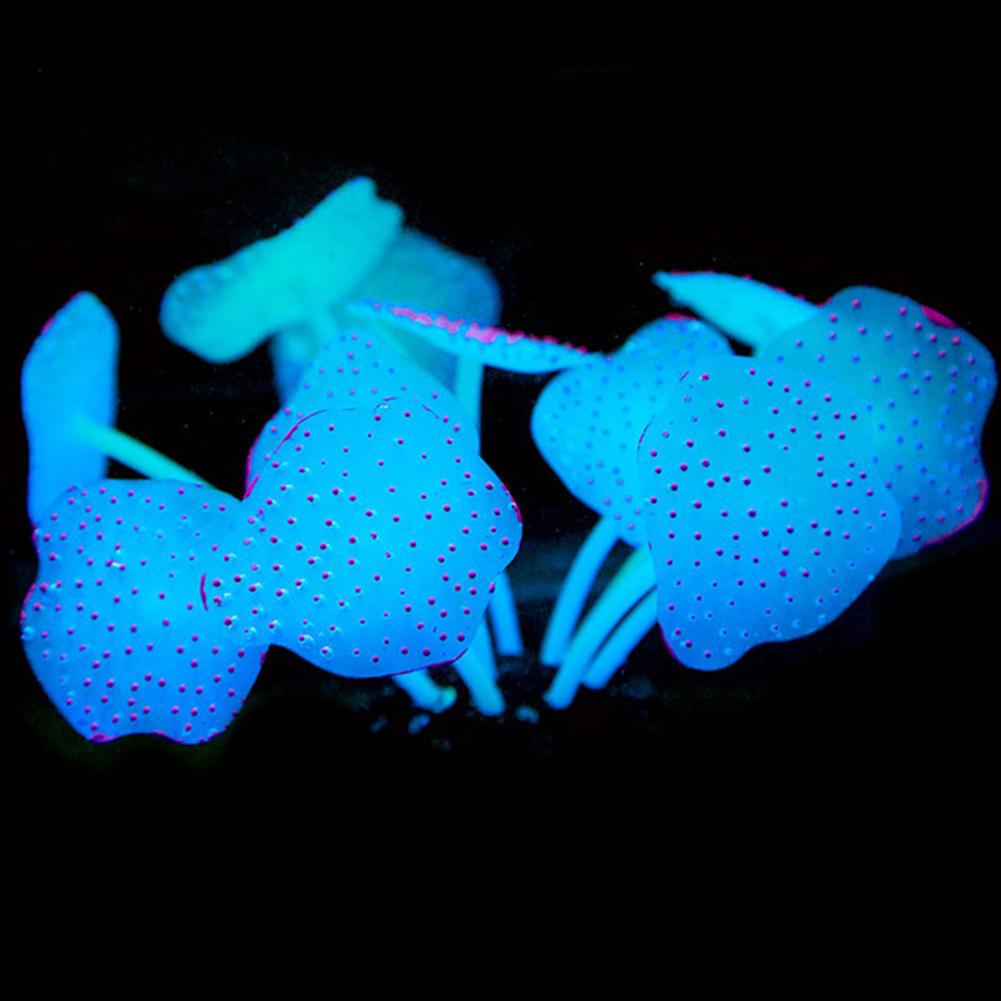 11 Leaf Silicone Artificial  Aquatic  Plant Fishbowl Ornaments Shape Realistic Colorful Aquarium Underwater Decoration Supplies