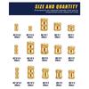 ABUL-1000Pcs Threaded Inserts Brass Knurled Nuts Heat Set Insert Tool For Plastic Parts 3D Printing Injection Molding Press