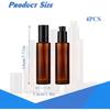 4Pcs 60ml Amber Lotion Pump Bottle Refillable Empty Glass Bottle Travel Size Cosmetic Containers for Liquid Soap, Shampoo, Conditioner, Serum