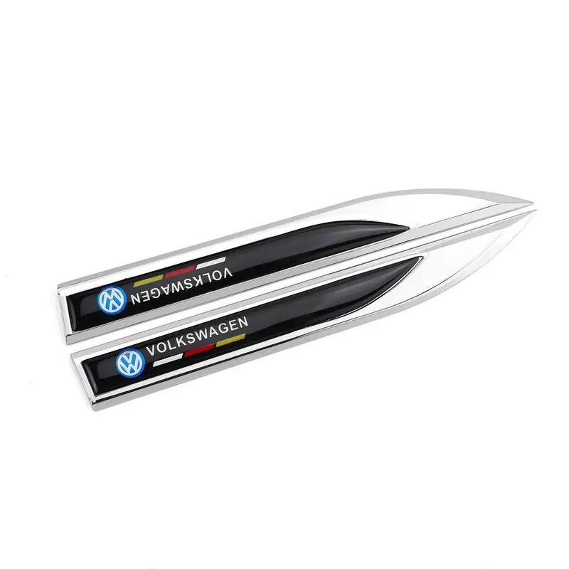 2pcs 3D Metal Car Fender Side Wing Emblem Badge Sticker For Volkswagen GOLF 5 Tiguan Polo Golf 6 Golf 7 Jetta Accessories