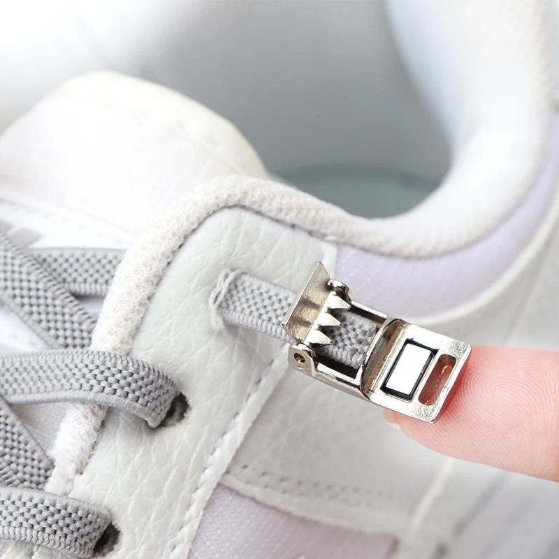 Elastische Schnürsenkel Turnschuhe Schnürsenkel ohne Binden Magnetische Schnürsenkel ohne Binden Kinder Erwachsene 0,6 cm Breite Flache Schnürsenkel Schuhzubehör