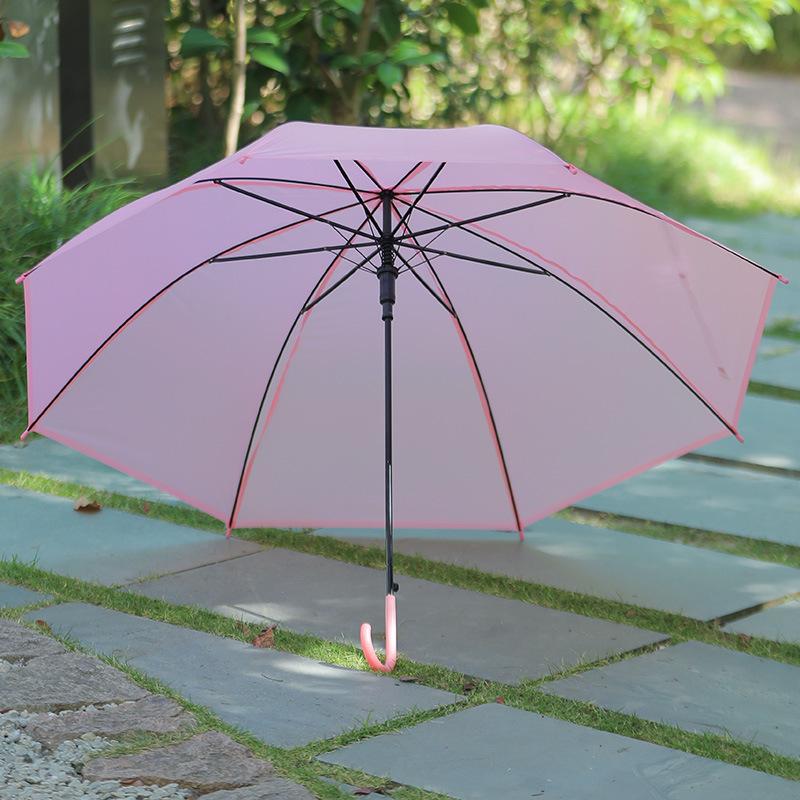 Semi Long Handle Umbrella for Rain with Ergonomic