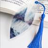 Chinese Style Tassel Pretty Aesthetic Bookmarks Leaf Vein Bookmark Paper Cilp Leaves Bookmark