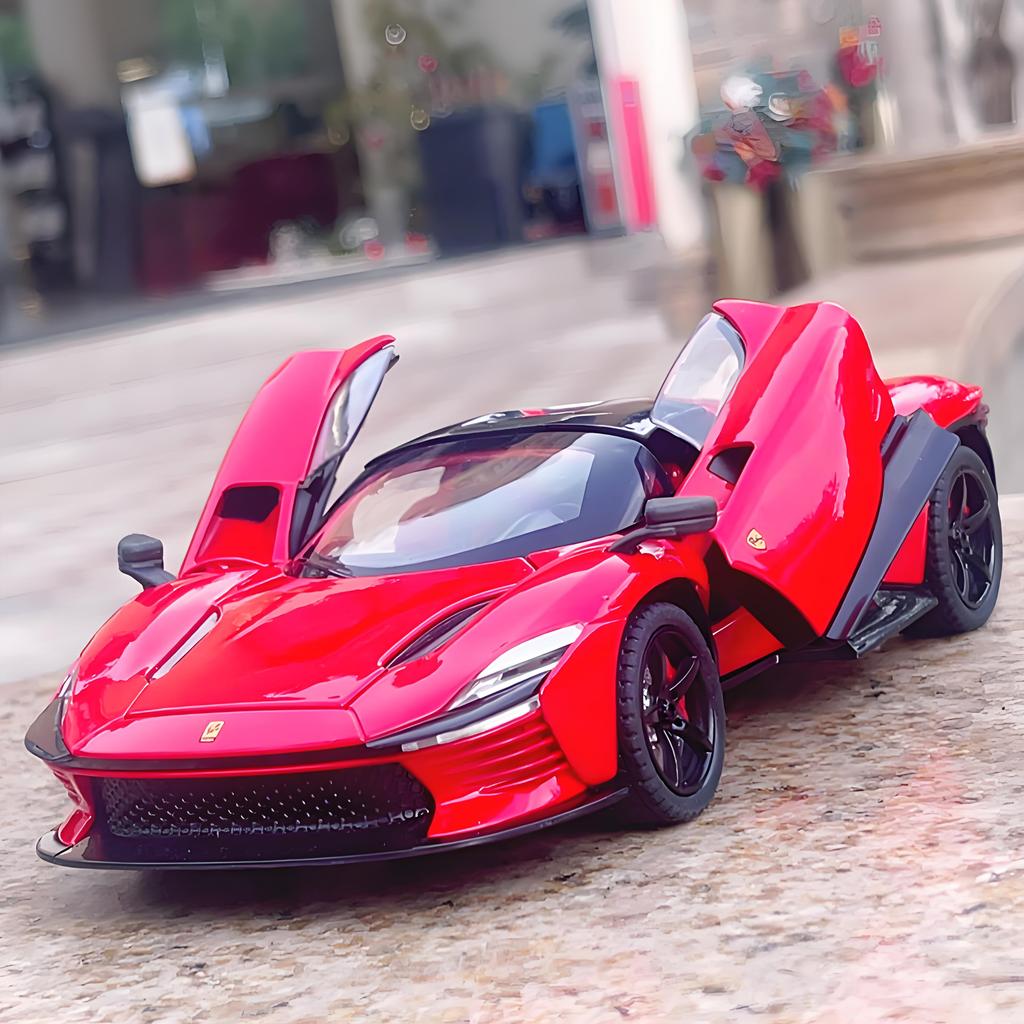 1/32 Ferrari Daytona SP3 Supercar Alloy Model Car Toy Diecasts Metal Casting Sound and Light Car Toys for Children Vehicle