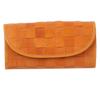 ZUCCHERO Women's Long Wallet, Large Capacity, Thin Gusset, Genuine Leather, Brown