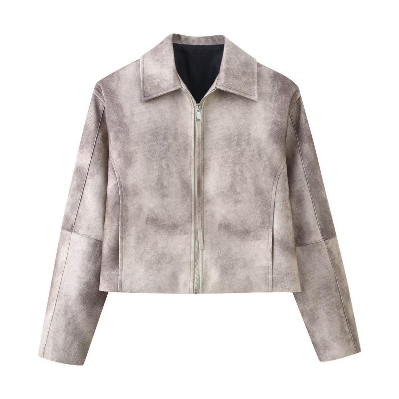 

2025 European Style Gradient Lapel Long Sleeve Jacket Large