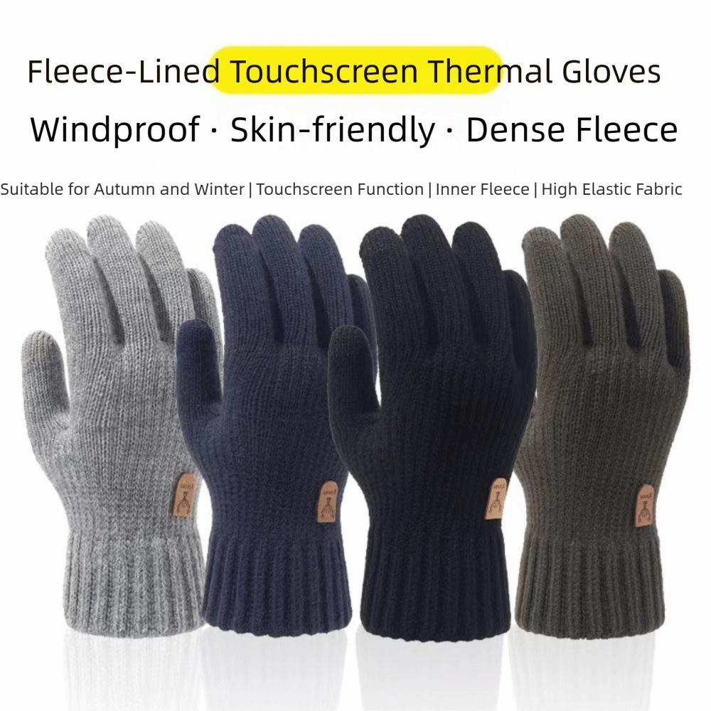 Thick Knitted Gloves Soft Men Mittens Cute Winter Gloves  Girls
