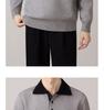Hochwertige Herren-Patchwork-Strickware - Langarm, Herbst/Winter 2025, Vielseitiger Business Casual Pullover