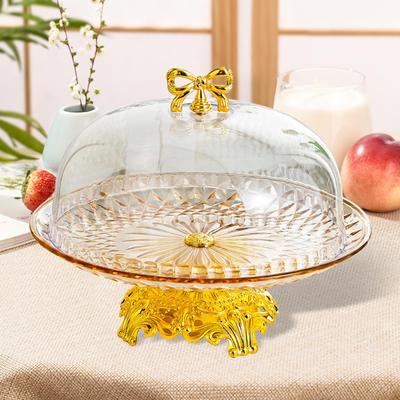 Alzata per torta, piatto da dessert, vassoio da esposizione rotondo infrangibile, vassoio da portata per snack, per muffin