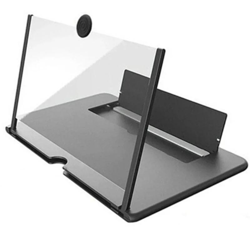 1pc 12/10 Inch 3D HD Mobile Phone Screen Magnifier, Foldable Stand with Phone Holder, Video Amplifier for Movies, Reading