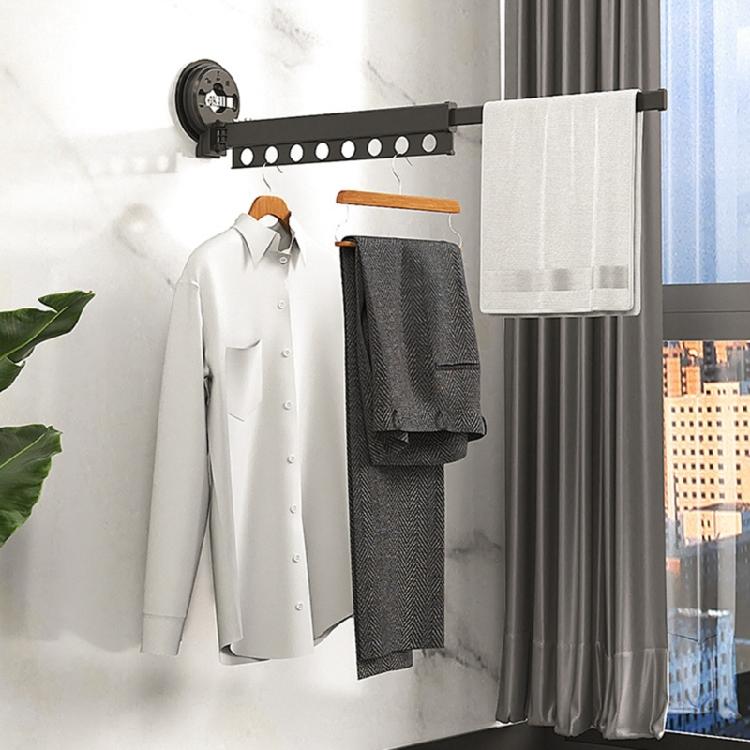 Wall Mounted Clothes Rack Hanging Rail Rod Wardrobe Hooks for Bathroom Balcony