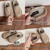 Women's Summer Closed-Toe Linen Sandals: Versatile Soft Sole Slip-On Mesh Half Slippers for Outdoors.