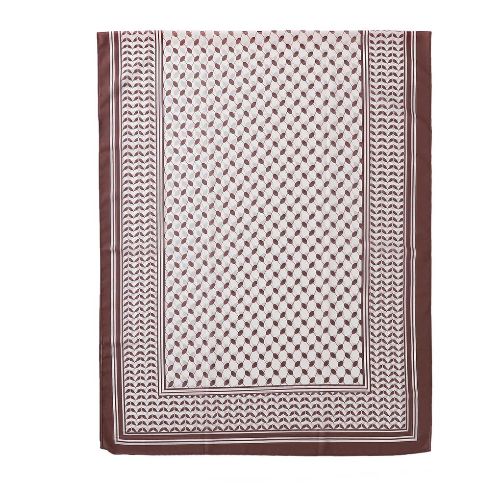 Foulard in Chiffon Stampato Ramadan Medio Oriente Dubai Turchia Fascia per Capelli Donne Musulmane Hijab Moda Islamica Foulard Turbante Lungo Femminile