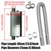 60cm Car Air Diesel Parking Heater Exhaust Pipe Tube Hose 24mm Air Filter Muffler Silencer With Clip Kit For Webasto Eberspacher