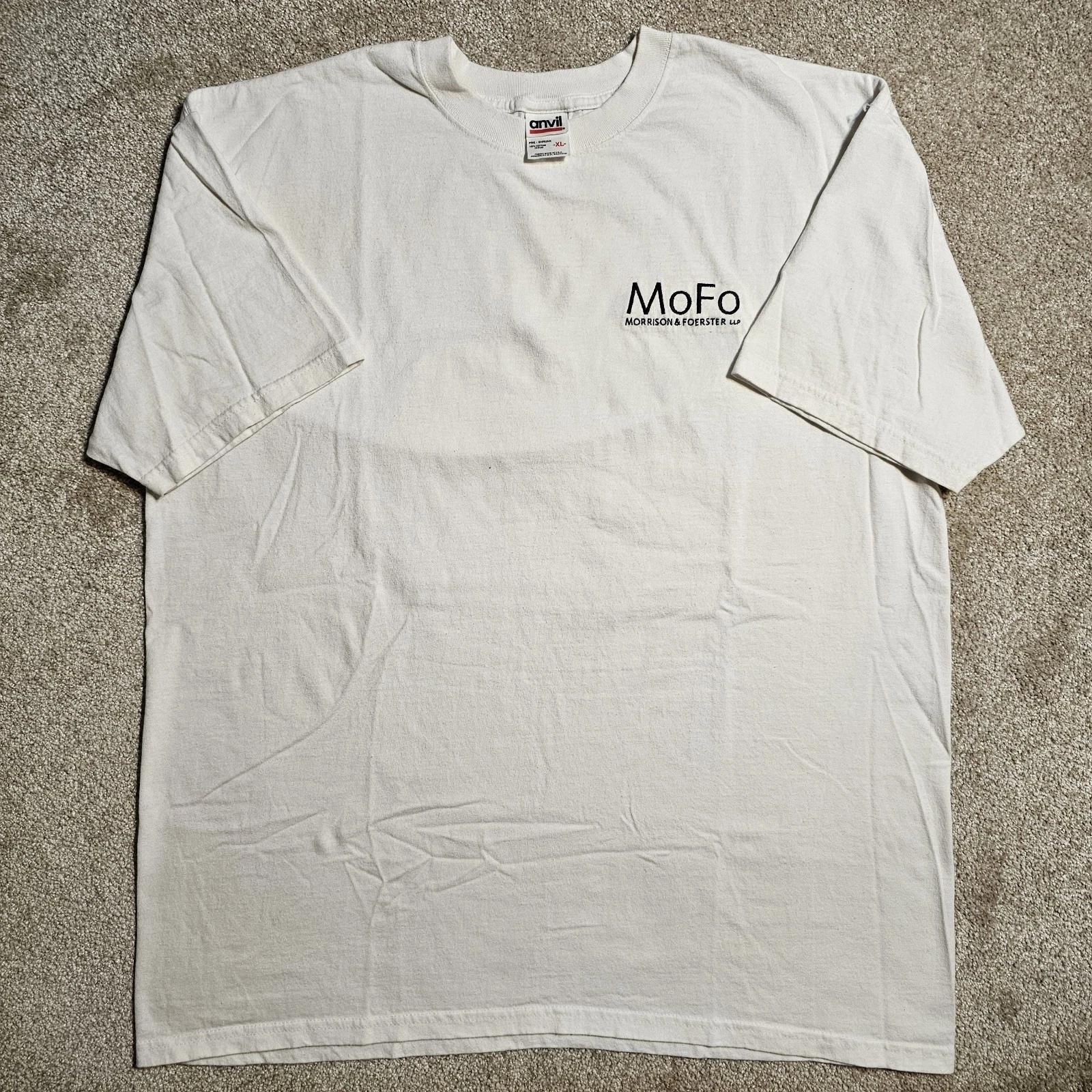 

Vintage 90s Y2k MoFo Logo Contractor T-shirt Mens XL Grunge Ironic Workwear Punk 2XL