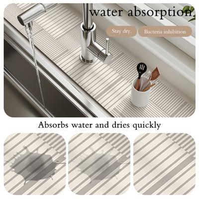 Küchenspüle Wasserhahn Matte Drain Pad Saugfähige Badezimmer Spritzschutz Arbeitsplatte Protector Wasserhahn Teppiche