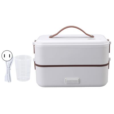 Electric Lunch Box Portable Handle 0.8L Capacity Double Layer 20 Minutes Rapid Heating Pluggable