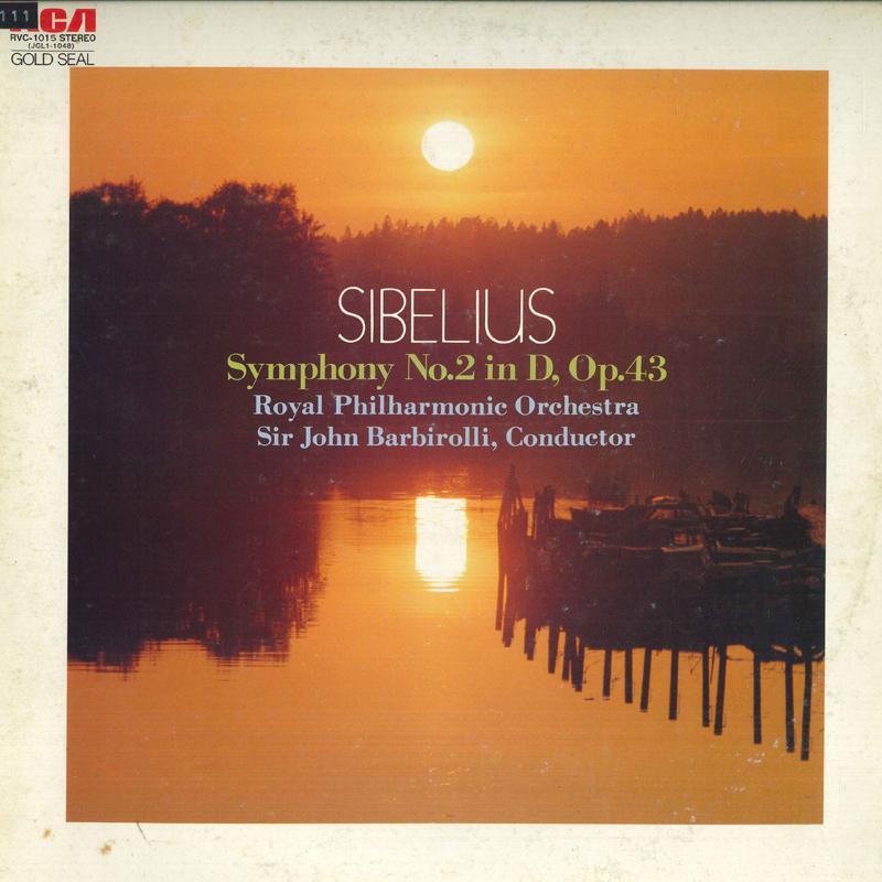 

LP Record JOHN BARBIROLLI, ROYAL PHILHARMONIC - Sibelius: Symphony No. 2 in D major RVC1015 RCA 1977 Japan Obi Classical Used