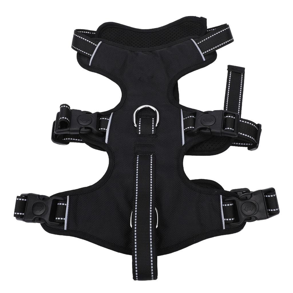 Dog Vest Harness with Leash Multifunctional Double Buckle No Pull Comfortable Breathable Mesh Dog Harness Leash Set L