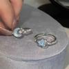 Kirschblüten-Emaille-Ring mit Perlenstern & Gänseblümchen – Exquisites Mode-Design für Damen
