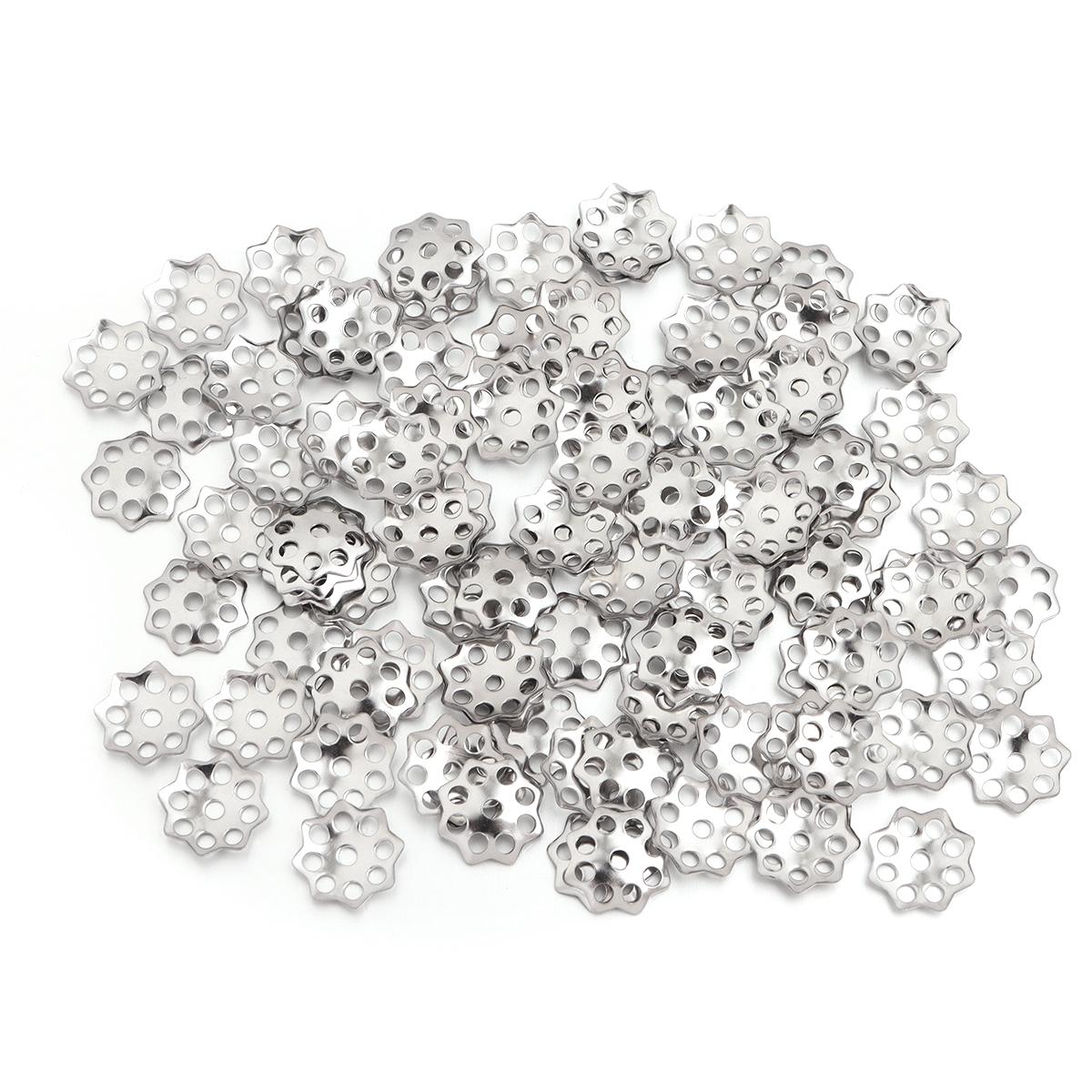 

30pcs Vintage Stainless Steel Bead Caps Flower Bead End Caps For Jewelry Making DIY Necklace Bracelet Earrings Spacer Bead Caps