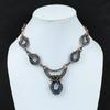 Tanzanite Gemstone Handmade Pure Copper Wire Wrap Jewelry Necklace For Wedding Gift