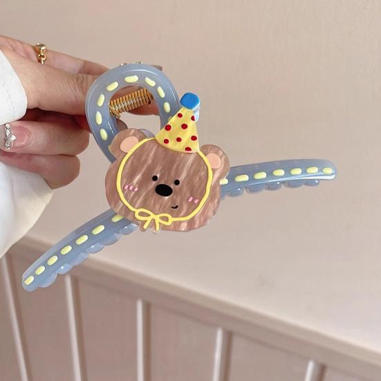 Hair Claw Cartoon Dog Design No Pressure Strong Grip Hair Clip