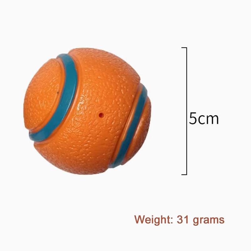 Durable Squeaky Dog Ball Toy Indestructible Chew Resistant Elastic Interactive Pet Toy For Teeth Cleaning Training