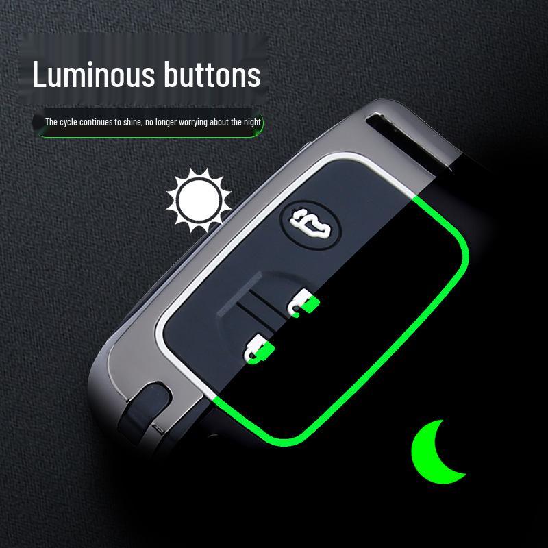 Metal Snap Button Key Case for Toyota: Camry, Crown, Reiz, Prado, Land Cruiser.