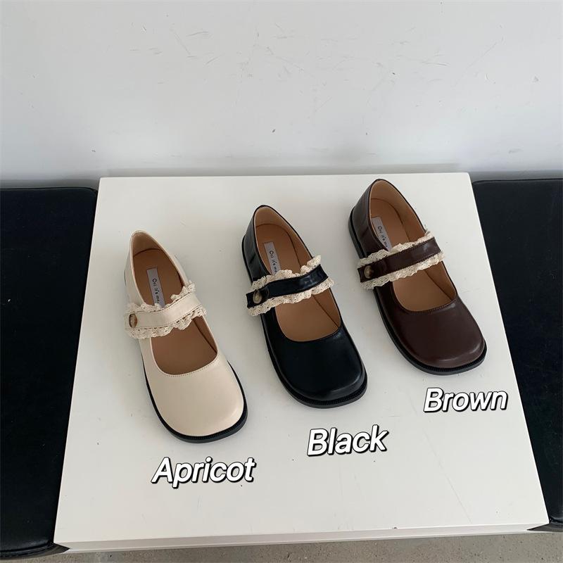 French Mary Jane Shoes Women's Shoes Spring and Summer 2025 New Japanese Flat Bottom Shallow Mouth with Skirt Temperament Single Shoes Tide
