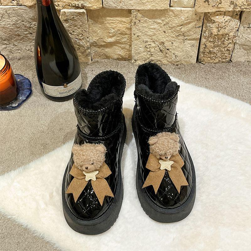 Snow Boots Women's Winter Velvet Thickened Short Boots Non-slip Thick-soled Warm Short Cotton Boots