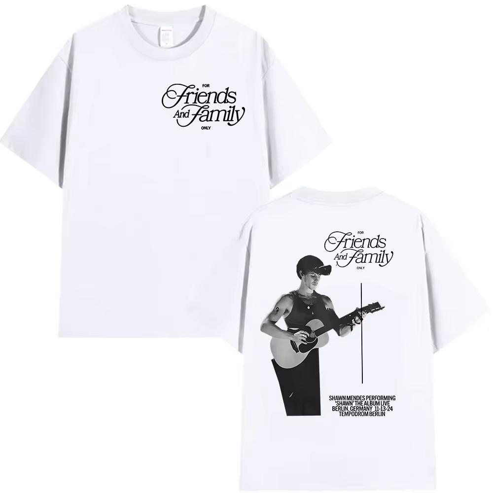 Rapper Shawn Mendes Album 2025 Merch T Shirt Men Women Hip Hop Pop Music Short Sleeve T-Shirt Vintage Cotton T-shirts Streetwear