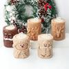 Creative 3D Tree Stump Christmas Tree Candle Silicone Mold Elk Snowman Tree Stump Silicone Mold Christmas Decoration Mold Gifts