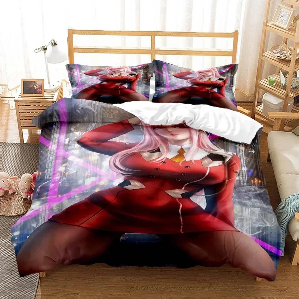 Sexy Anime Beauty Digital Print Comfortable Duvet Quilt Cover Pillowcase Bedding Set Children Bedroom Decoration Home Textile