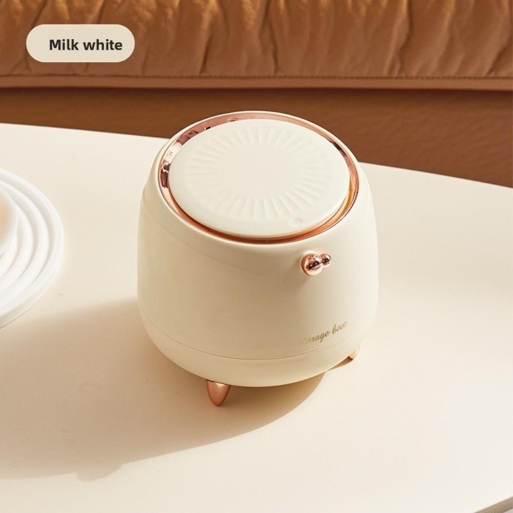 Light Luxury Desktop Trash Can Mini Size Double-layer Coffee Table Cover Pressing Type Small Storage Bucket