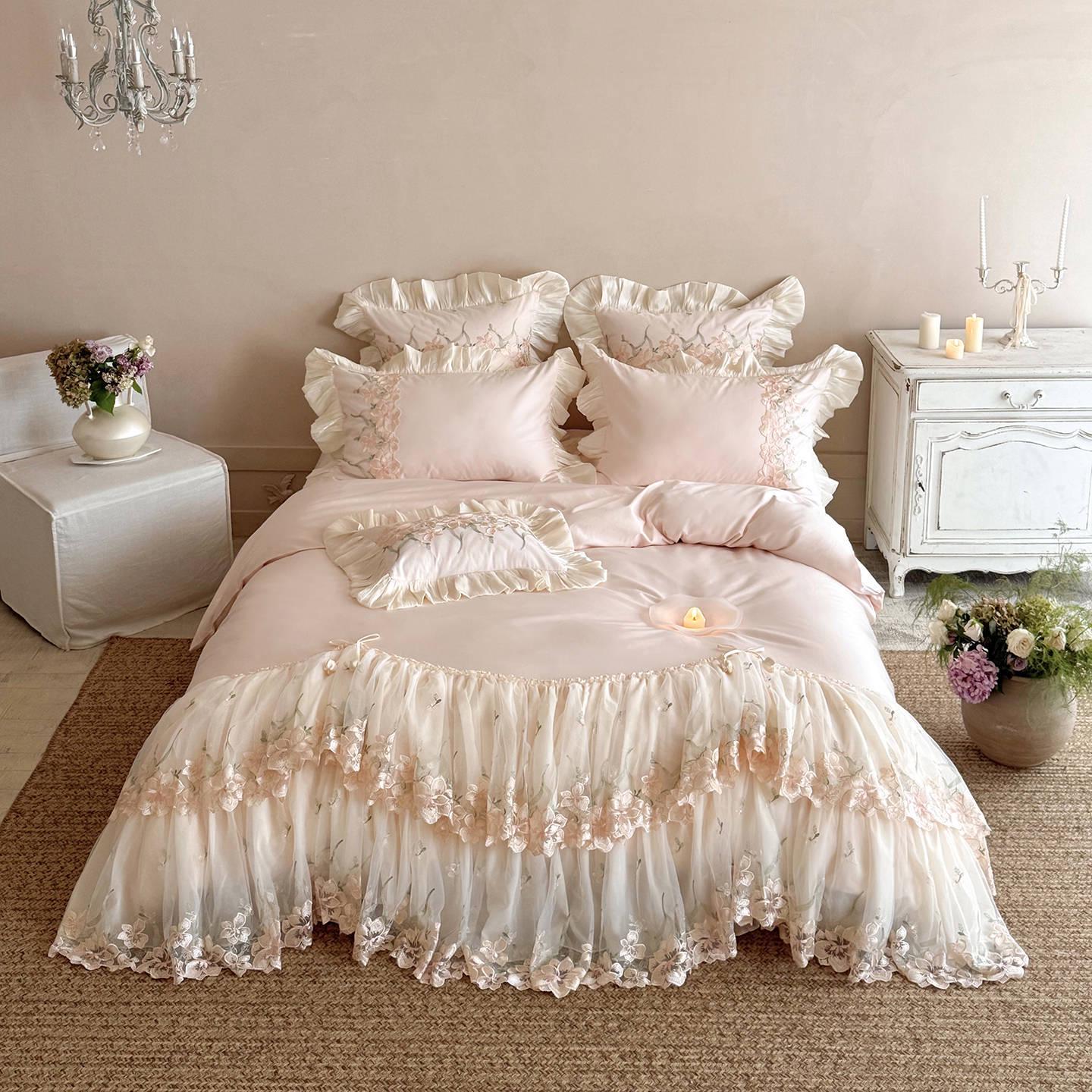 French Luxury Long-Staple Cotton Princess Bedding