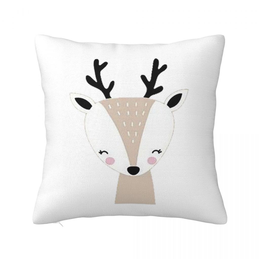 Deer Beige Pillowcase Polyester Cushion Comfort Throw Pillow Sofa Decorative Cushions Used for Home Bedroom Living Room