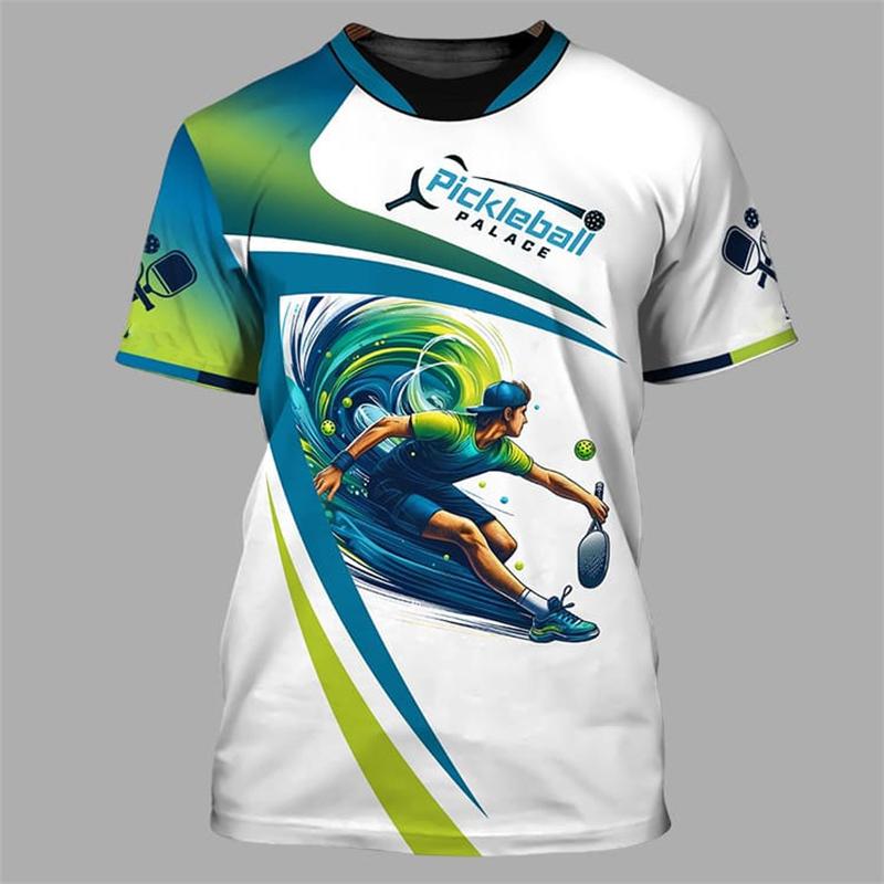 Pickleball T-shirt Team Sports For Men Clothing O Neck Short Sleeve T Shirts Cool Fashion Pattern Design Trend Outdoor Tee Top
